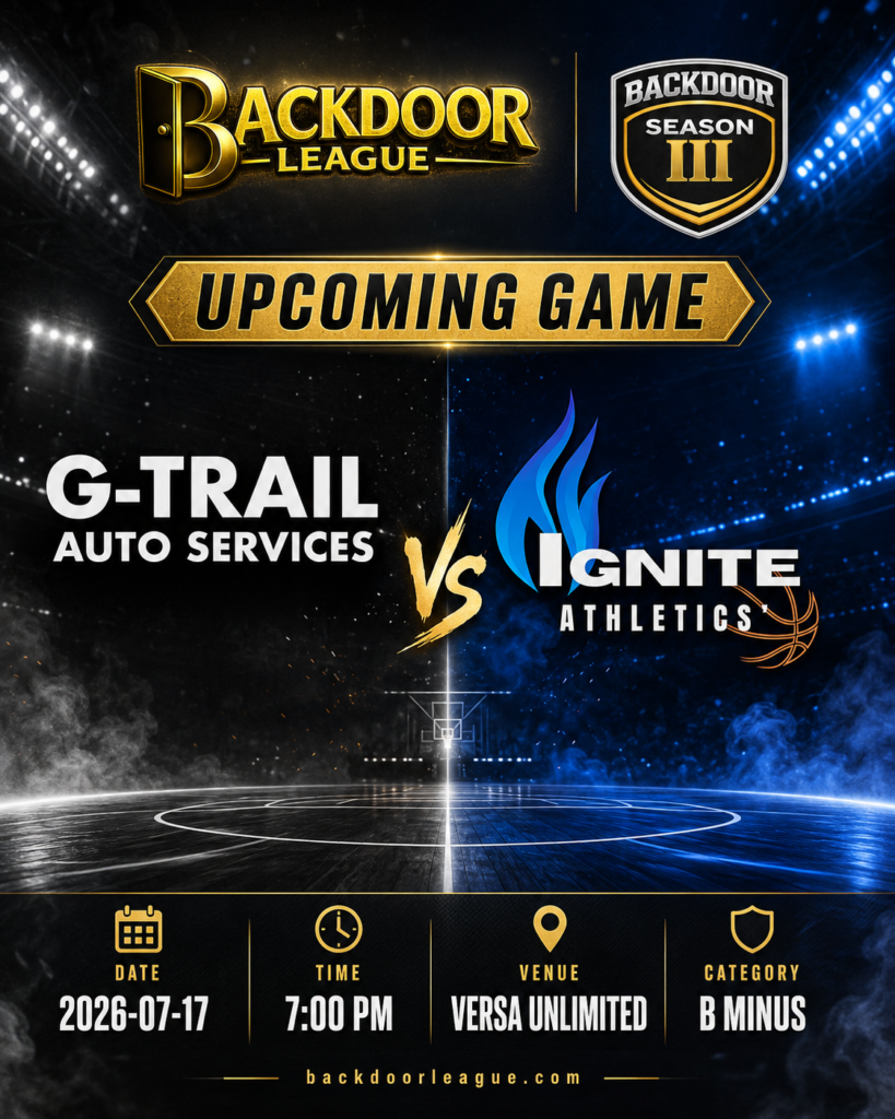 G-TRAIL and IGNITE ATHLETICS Face Off in Crucial BackDoor League B Minus Clash