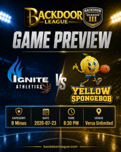IGNITE ATHLETICS vs YELLOW SPONGEBOB: B Minus Clash at Versa Unlimited on July 23, 2026