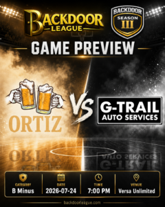 ORTIZ vs G-TRAIL Showdown at Versa Unlimited on July 24, 2026