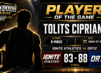 Tolits Cipriano Shines as Player of the Game in Ignite Athletics vs Ortiz Thriller