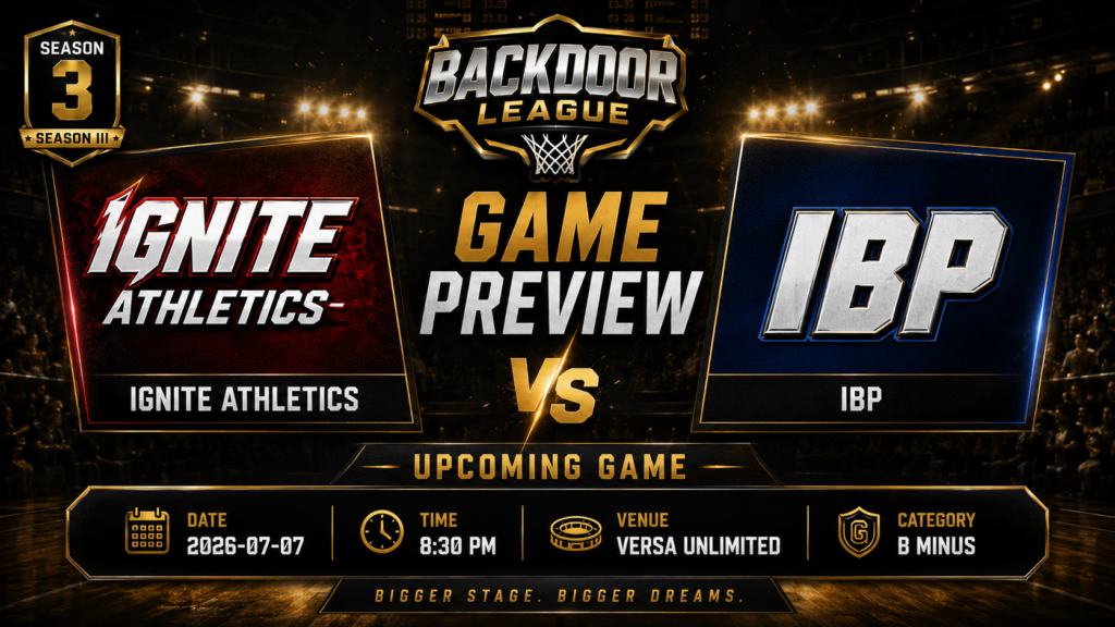 IGNITE ATHLETICS vs IBP: B Minus Matchup Set for July 7 at Versa Unlimited