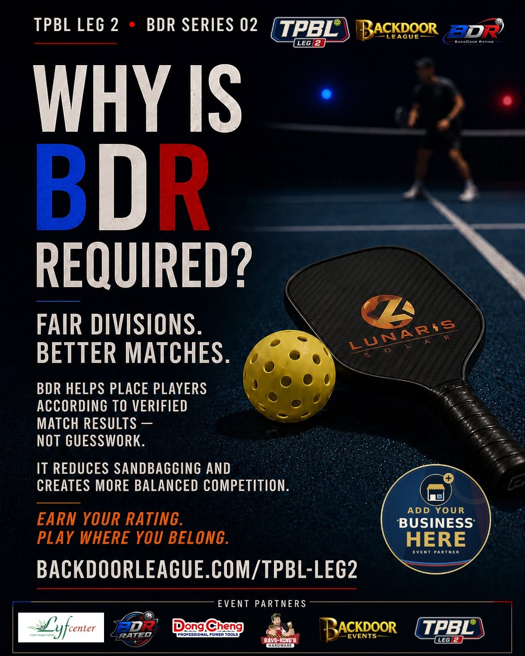 WHY IS BDR REQUIRED FOR TPBL LEG 2? artwork